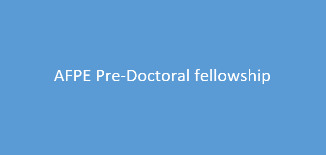 AFPE Pre-Doctoral Fellowship in Pharmaceutical Sciences