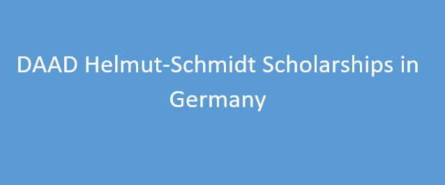 DAAD Helmut-Schmidt Scholarships in Germany 2025